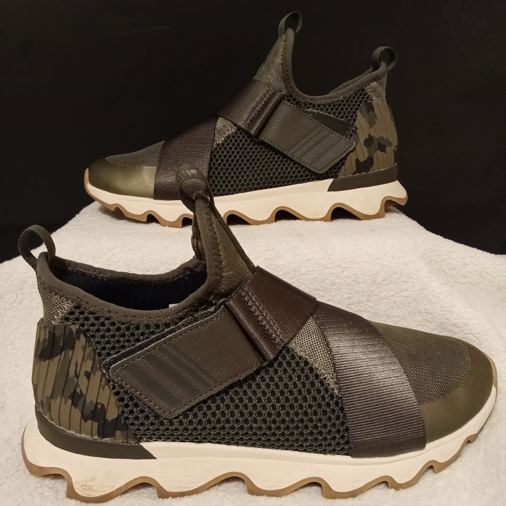 Sorel Kinetic Sneak Casual Shoes - Women's, Camo/Sage, 8.5 US, 1896981-365-8.5